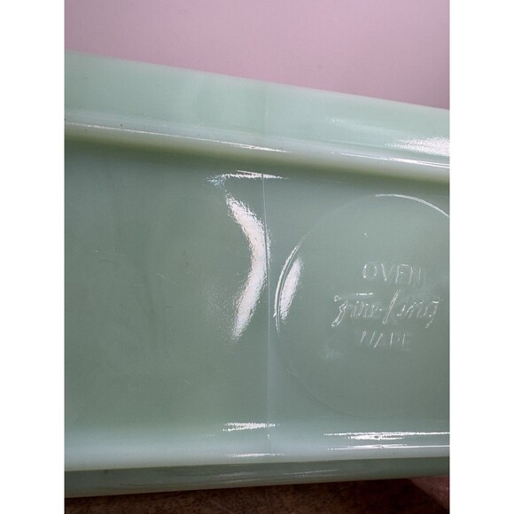 3-Piece Set of Fire King Oven Ware Jadeite Refrigerator Dishes - Picture 12 of 13